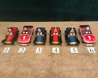 Pull back Friction Race Cars, Disney Collector die-cast, with Mickey, Goofy or Donald (Condition: New) (Post 100)