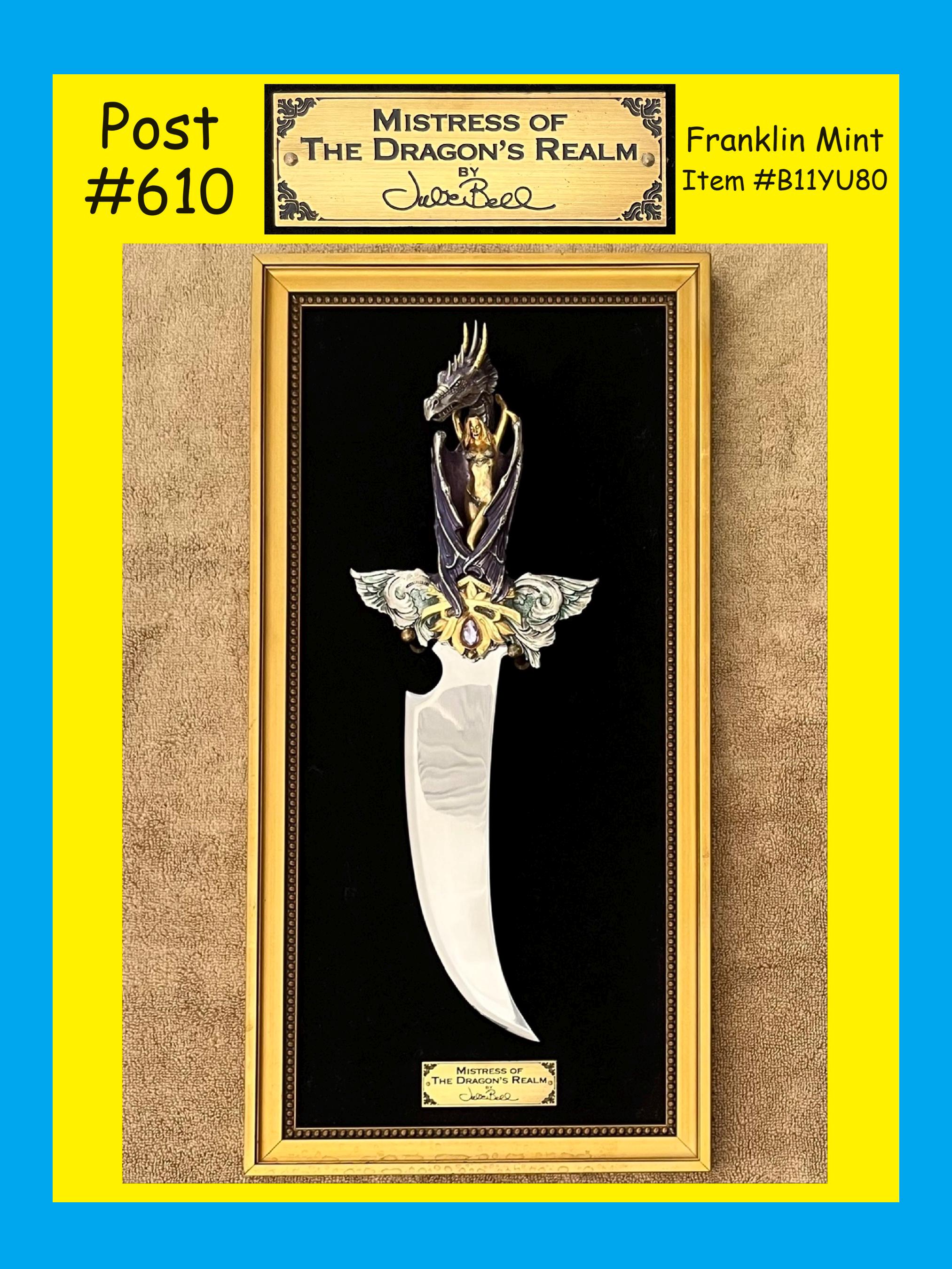 Franklin Mint Item #B11YU80, Mistress of the Dragon's Realm Dagger