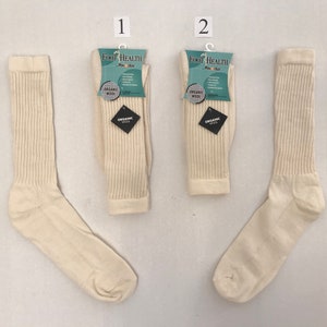 Organic Wool Crew Socks - Foot Health PowerSox - Sizes 10-13, 9-11 Made in USA