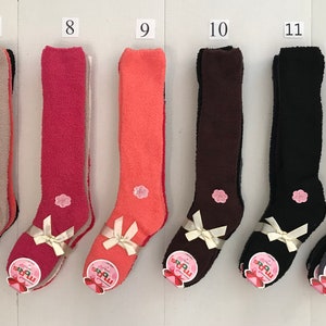 4 Pair of Plush Soft Knee High Socks - Solid Colors (Post #87)