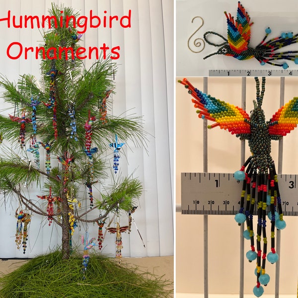 Christmas Ornaments - Sead Bead Hummingbird, Hand made (Post #550)