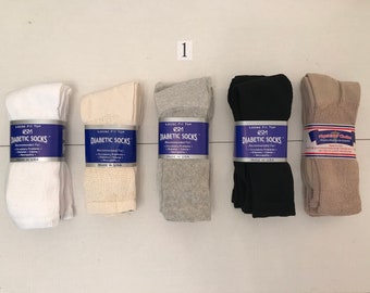 King Size Men's Socks - Made in USA (Athletic Crew, Diabetic Crew Diabetic Quarter, Lo- Cut, Casual Orlon)