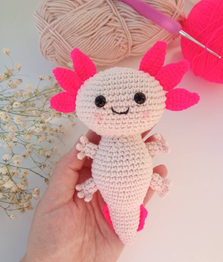 Häkeln Amigurumi süße glücklich Baby Axolotl Geschenk | Etsy