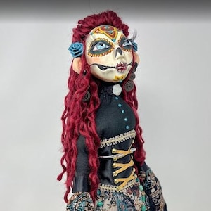 Custom Handmade 1/4 Scale Artist Fashion Doll Day of the Dead Dia de Los Muertos Mexican Inspired Collection &quot;LUCIANA&quot;