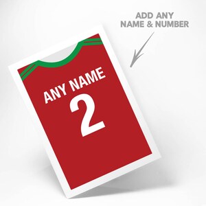 Personnalisé Maroc Monde Football Carte De Voeux Anniversaire Anniversaire Eid Mubarak Ramadan Saint Valentin Occasion De Mariage Football Arabie Cadeau