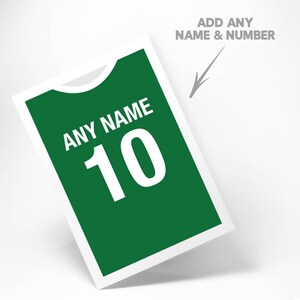 Tarjeta de felicitación de fútbol mundial personalizada de Arabia Saudita, cumpleaños, aniversario, Eid Mubarak, Ramadán, San Valentín, ocasión de boda, fútbol Arabia