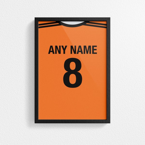 Personalised Holland Netherlands Inspired Colours Poster Print Frame Birthday Anniversary Christmas Valentines Wedding Soccer Football Gift
