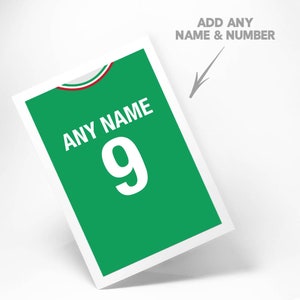 Tarjeta de felicitación de fútbol mundial de México personalizada Cumpleaños Aniversario Navidad Día de San Valentín Ocasión de boda Regalo de fútbol Recién nacido