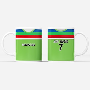 Personalisierte Pakistan Cricket Kit Becher Geburtstag Jahrestag Ramadhan Eid Mubarak Hochzeit Anlass Weihnachten Valentinstag Indien Geschenk