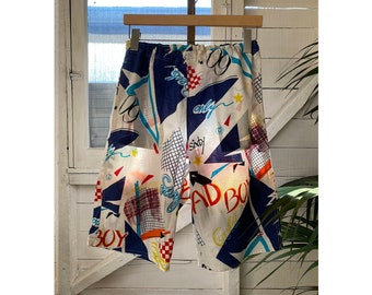 OCEAN PACIFIC Shorts 90's Vintage OP Capri Pants All Over Surfers