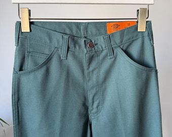 Vintage Dickies Industrial Wear-petrol-chino uit de jaren 70, taille 30, gemaakt in de VS