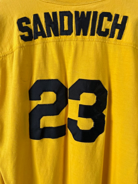 Vintage 90s Russell Athletic Fraternity T-shirt, Yellow Football