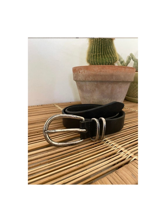 GAP Vintage Statement 90’s Black Leather Belt USA Made GAP Women main image 3