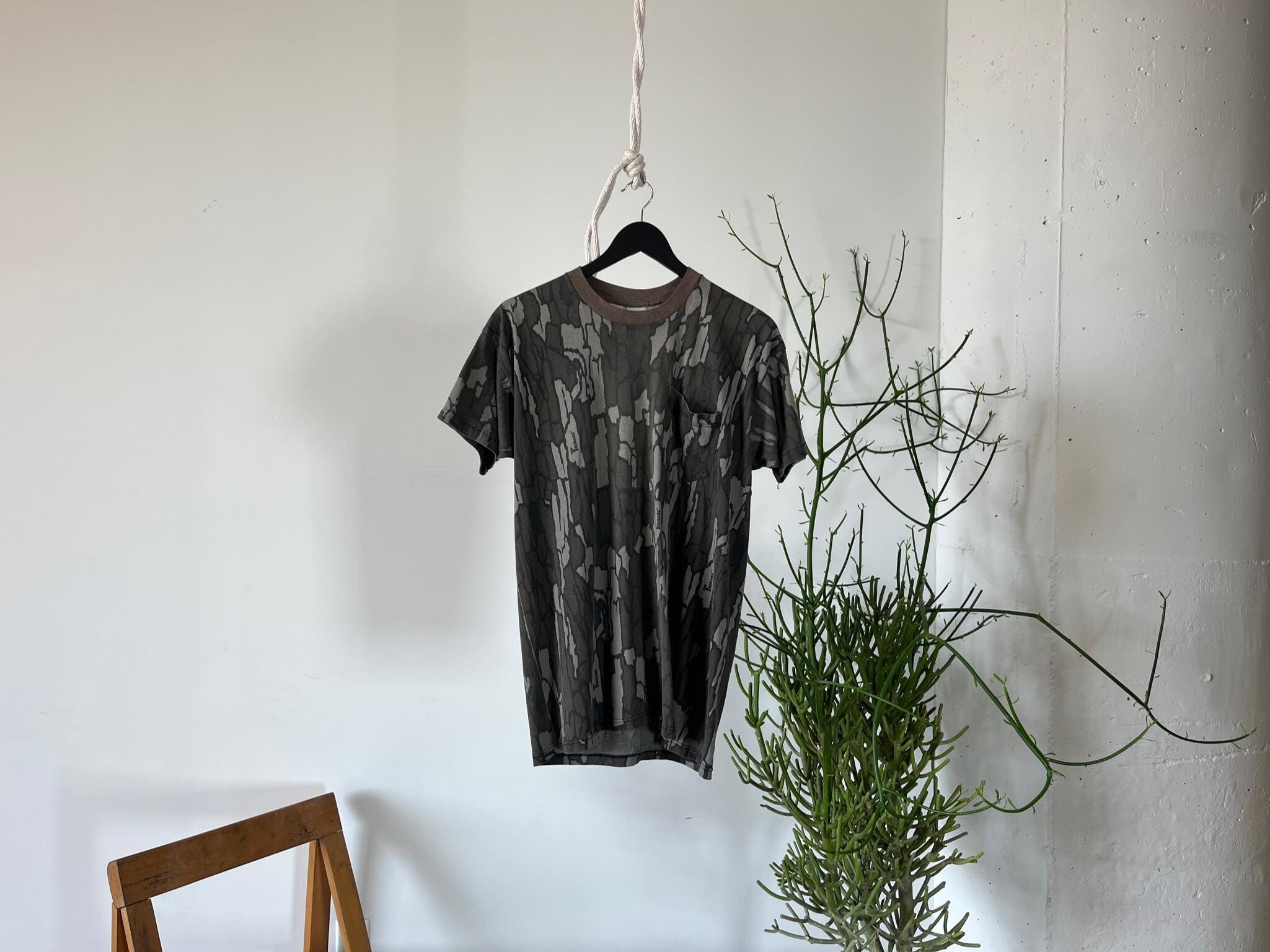 【80's〜 TREBARK CAMO】\"Utility Shirt\" Vintage 1980 Treebark Camouflage Full Zip Hunting Shirt