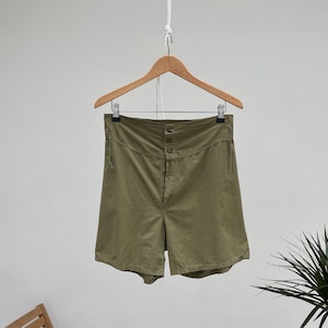 Vintage 1940s US Army Military Khaki Drawers Shorts, Dated 1943, Size 32, Made in USA