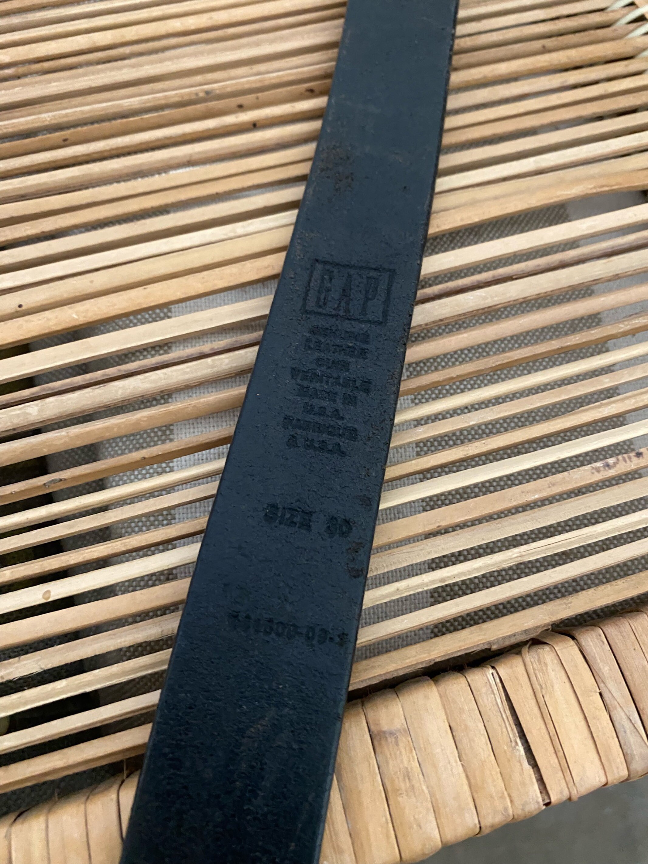GAP Vintage Statement 90’s Black Leather Belt USA Made GAP Men main image 3