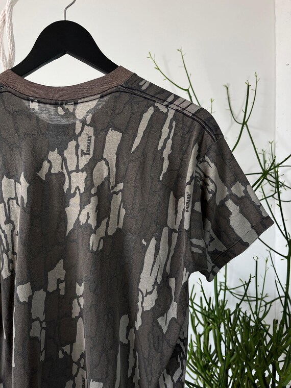Vintage 1980s Soft & Thin Single Stitch Trebark Camouflage