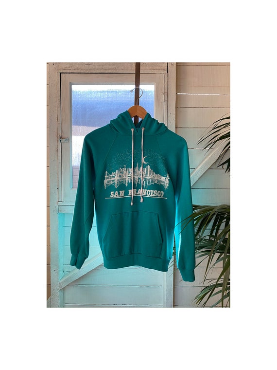 Vintage 1980’s San Francisco Raglan Hooded Sweatsh