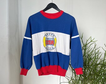 Vintage 80s Made in the USA Color Block Sweatshirt