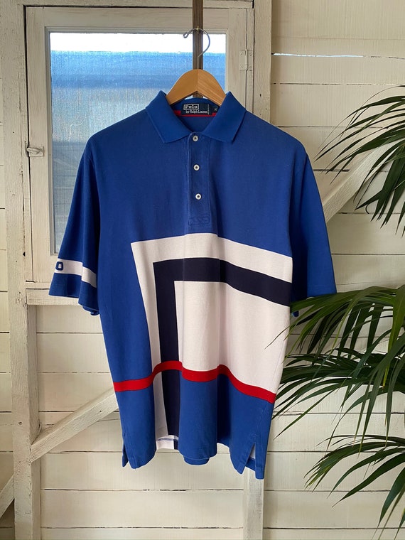 Vintage 1990s Graphic Short Sleeve Polo by Ralph Lauren, Color