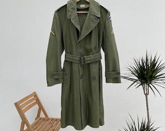 ジャケット・アウター vintage military rain long coat 70s Vintage Military Trench Rain Coat, 1970s - Etsy