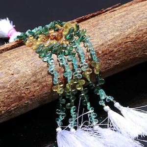 Natural Multi Apatite Gemstone 6x4 to 7x5 mm Size Smooth Pear Shape Beads 8 Inch Strand
