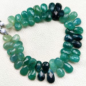 Natural Grandidierite Gemstone 10x7 to 11x8 mm Size Faceted Pear Shape Briolette Beads 8 Inch Strand