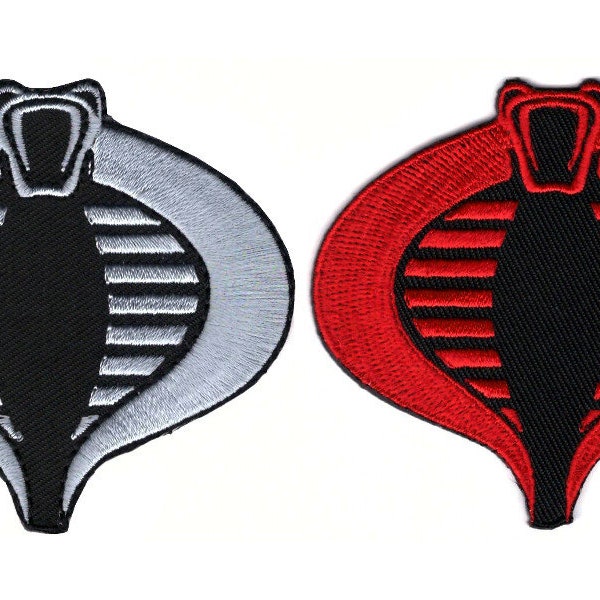 Argent - Écusson pour costume de commando cobra rouge