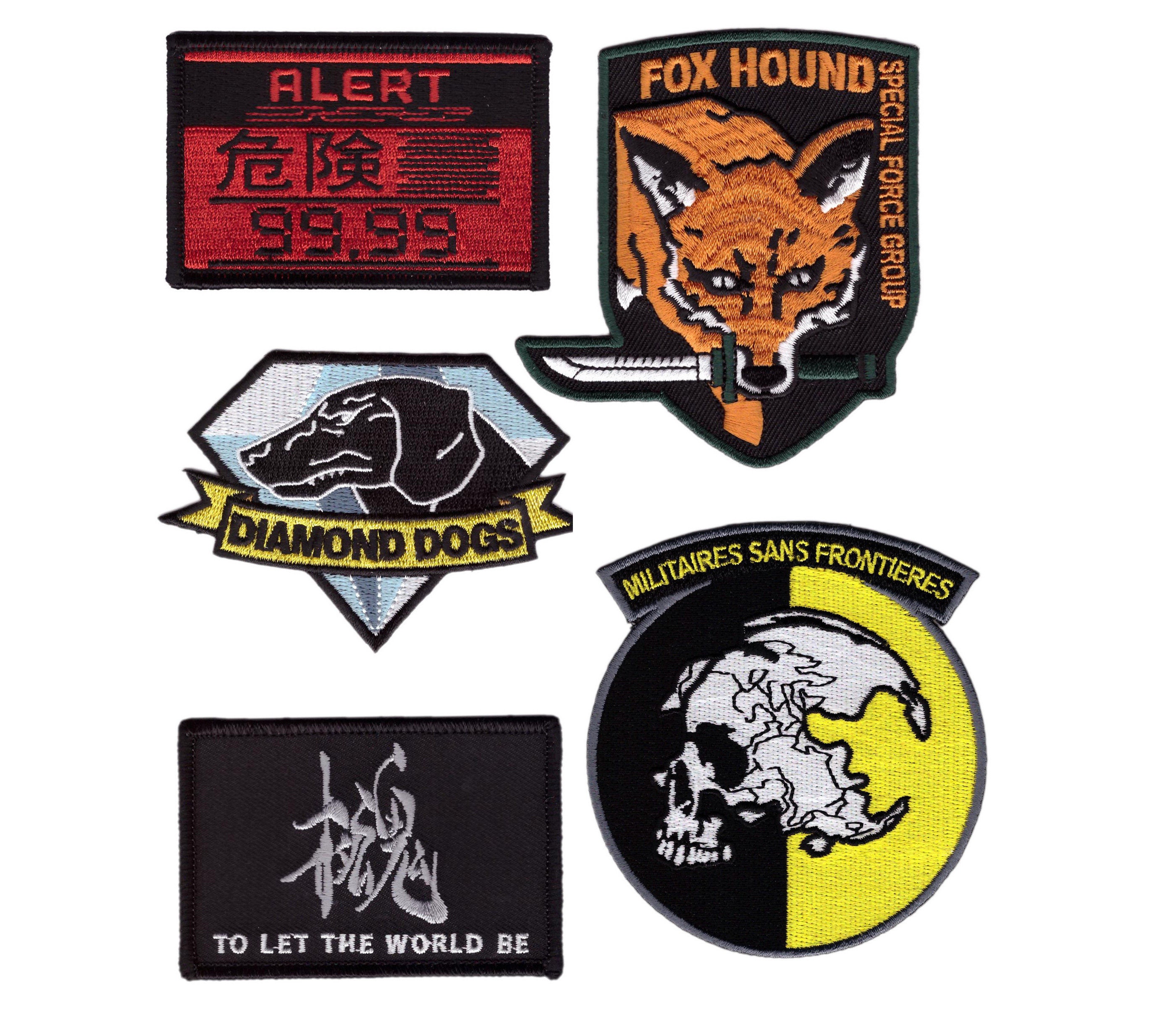 Metal Gear Solid Diamond Dogs Patches ARMY MORALE embroidery HOOK PATCH 