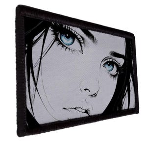 Sad Blue Eyed Girl Anime Patch