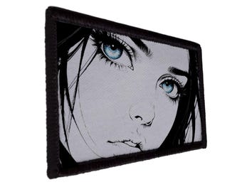 Sad Blue Eyed Girl Anime Patch