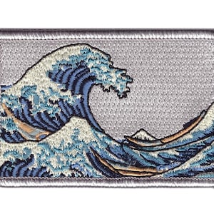Great Kanagawa Wave Japanese Inspirational Iron on / VELCRO® - Etsy