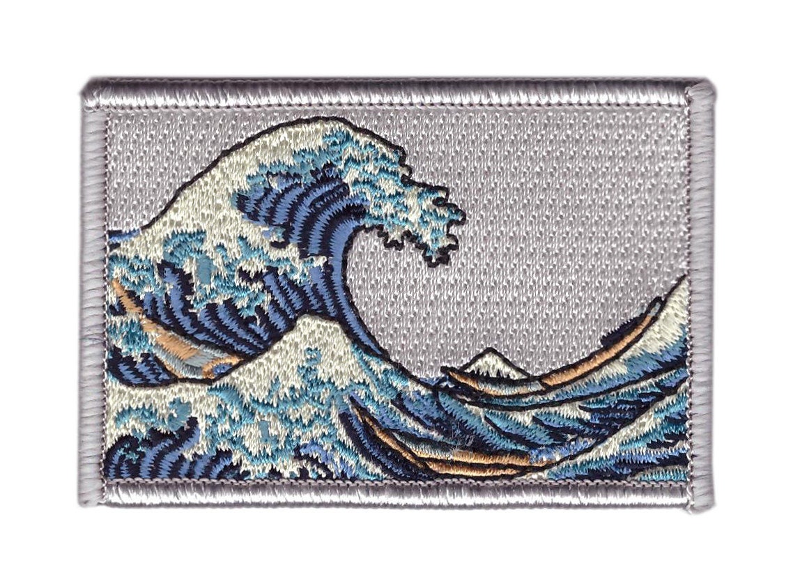 Great Wave Embroidery Patch Japanese Style Great Wave off Kanagawa