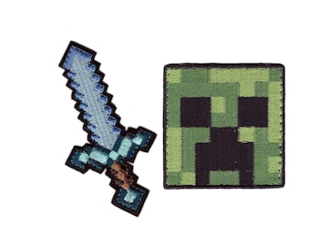 Diamantschwert-Pixel-Art-Patch