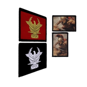 SPQR Roman Republic Golden Eagle Legion Flag Patch