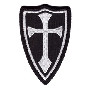 Crusader Cross Shield Christian Templar Knights Patch