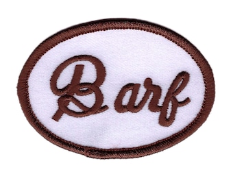 Barf Name Tag Jumpsuit Costume Patch
