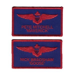 Maverick Pete Mitchell - Goose Nick Bradshaw Jumpsuit Costume Patch