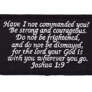 Joshua 1:9 Combat Army Bible Christian Verse Patch