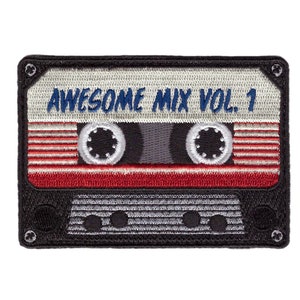 Awesome Mix Tape Cassette Retro Old School Patch