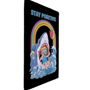 Stay Positive Motivational Skeleton Monkey Croc Patch