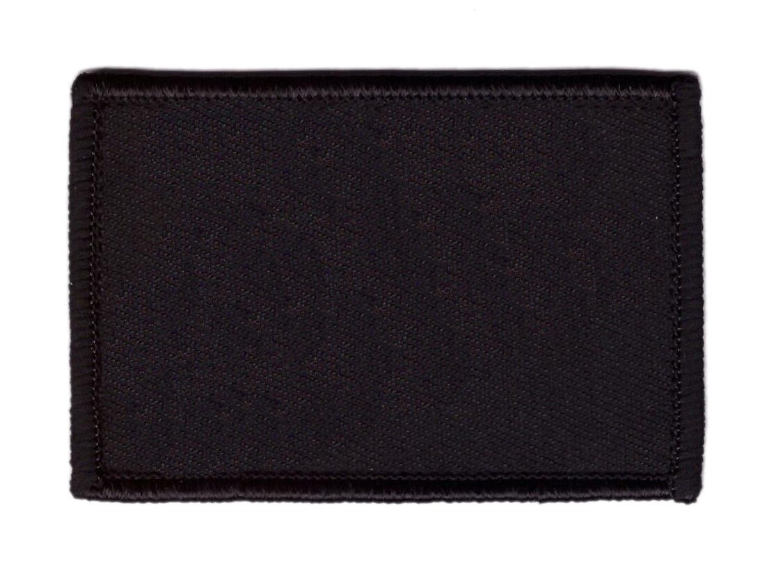 Blank 1.5 x 3.5 Rectangle - Black Merrow Border Patch - 14139