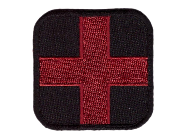 MEDIC Cross EMT Medical First Aid Embroidered Patch iron-on Tactical Morale