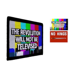 La révolution populaire ne sera pas télévisée Écusson à barres de couleur SMPTE