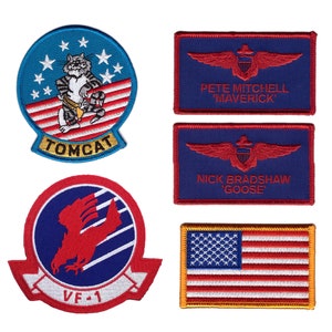 Maverick - Goose TOMCAT Fighter Squadron Costume Patches