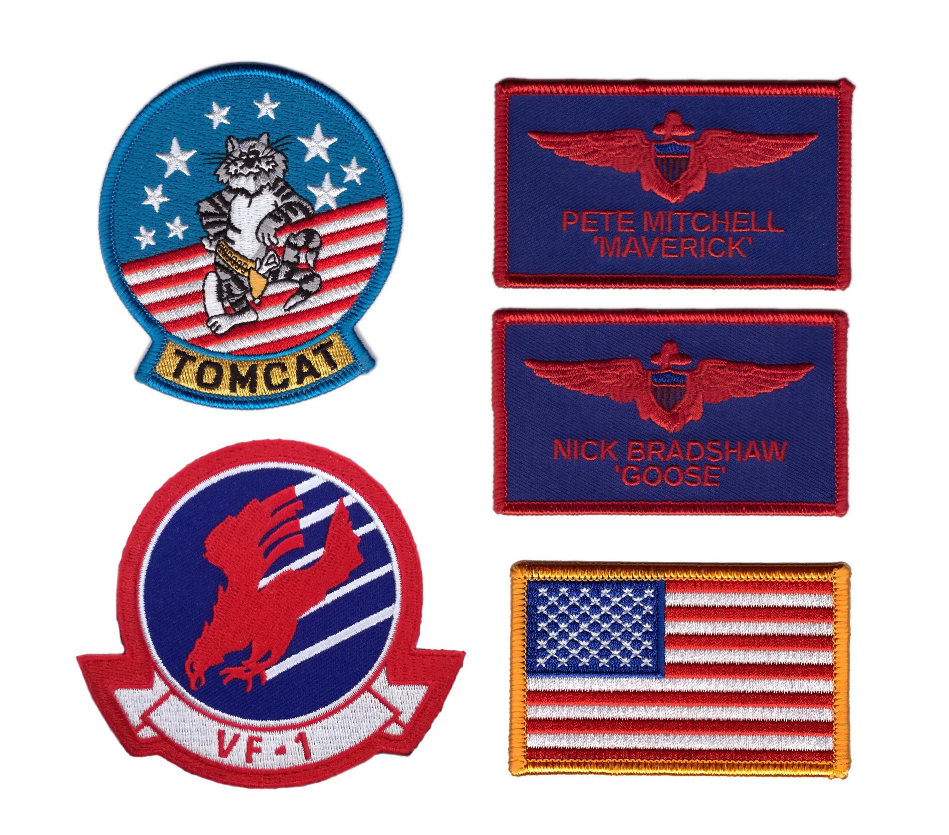 Jake HANGMAN Seresin TOP GUN Maverick Movie Name Tag Squadron Patch Set of  4