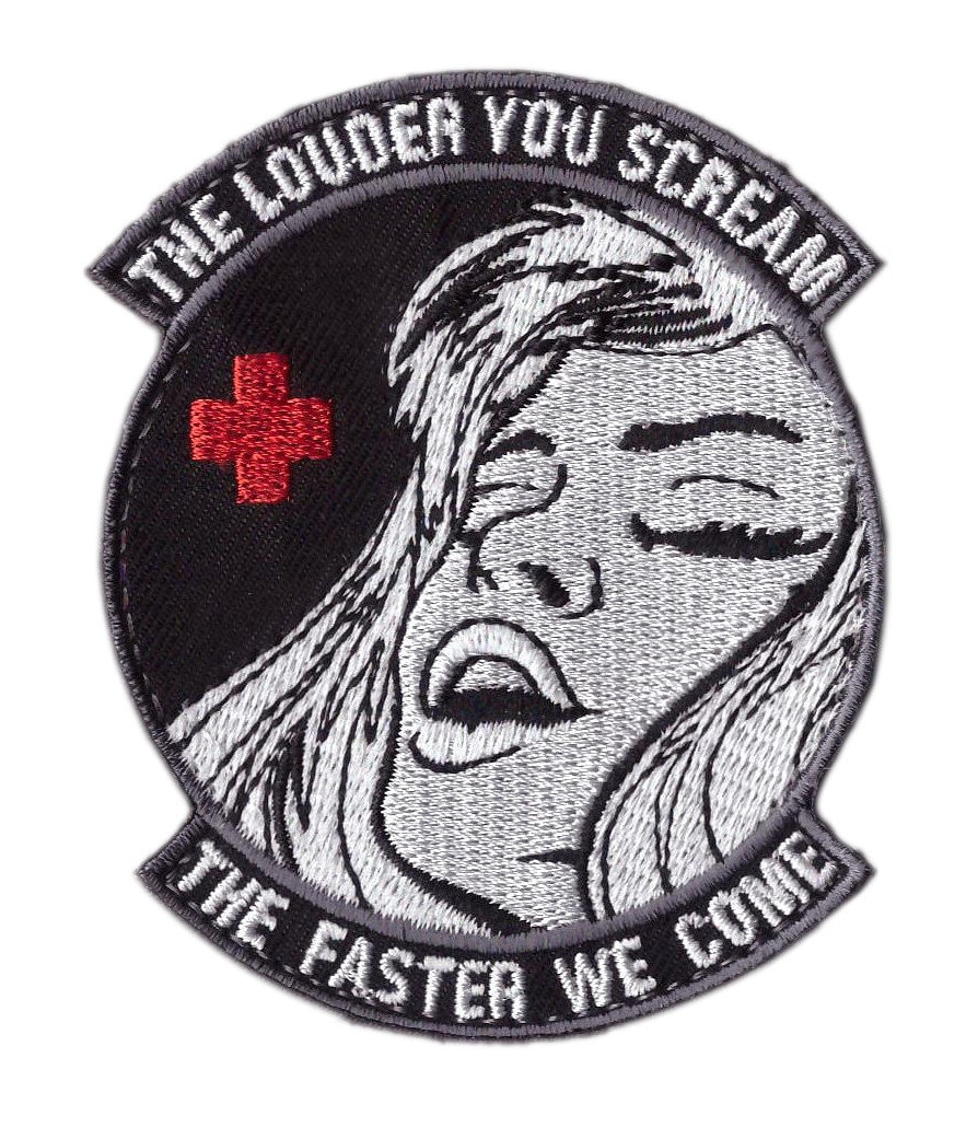 The Louder You Scream, The Faster We Come! moral velcro patch. Anime Patch.  Military Patch