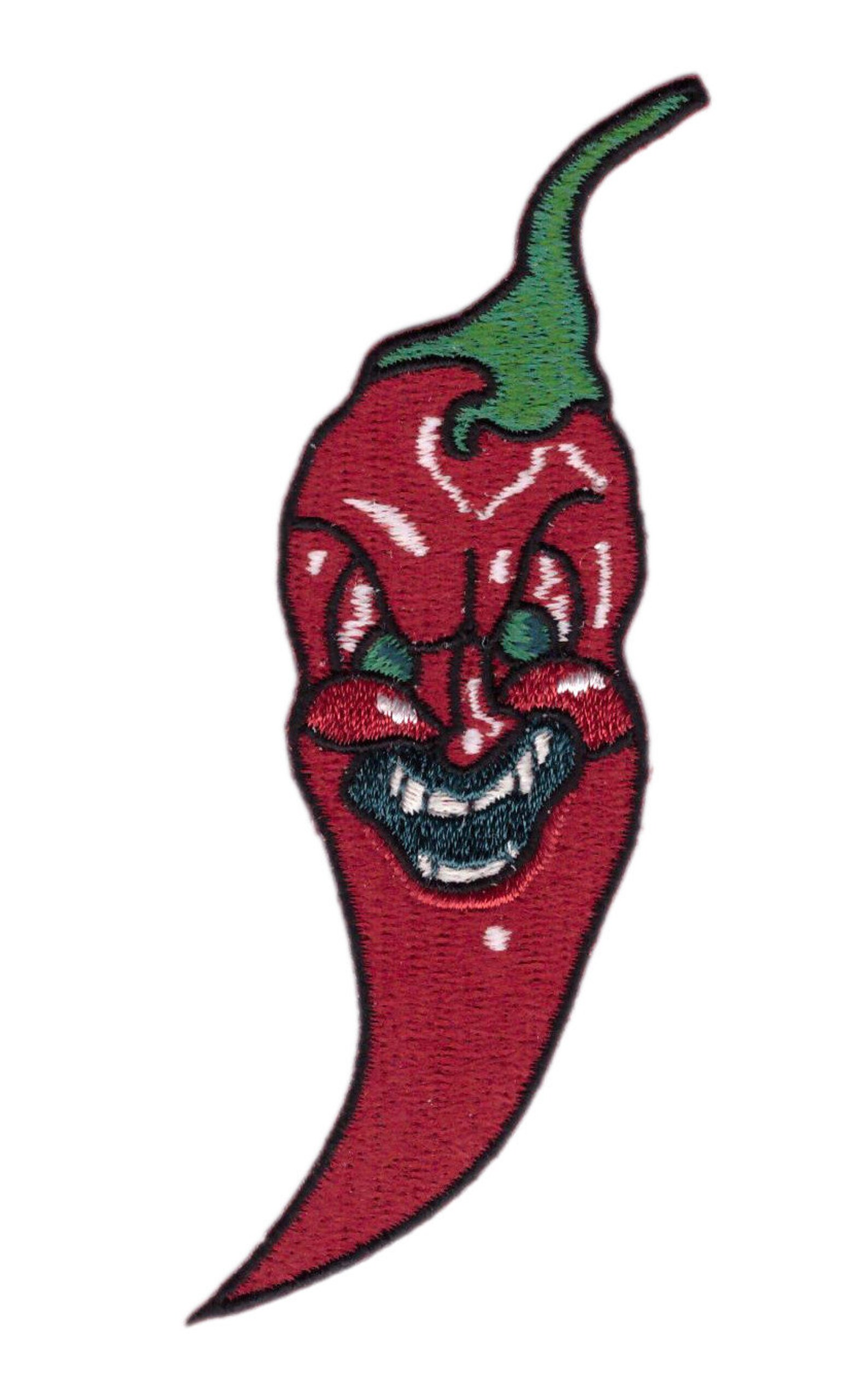 Evil Chili Pepper Emblem Aufn??her Etsy