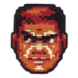 Doom Guy Face Pixelated Old School Tactical Morale Patch