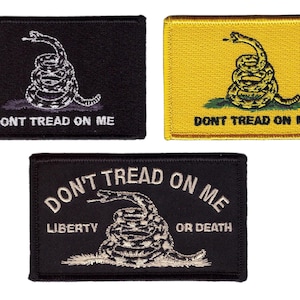 Don&#39;t Tread on Me 2nd Amendment Gadsden Flag Morale Tactical Patch